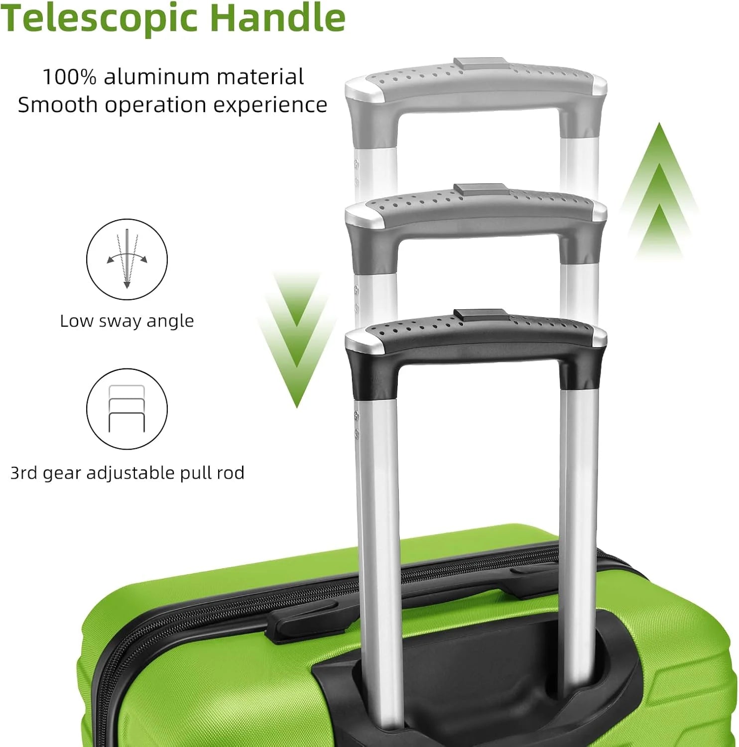 Luggage 6-piece hardshell expandable suitcase lightweight travel carry-on luggage set