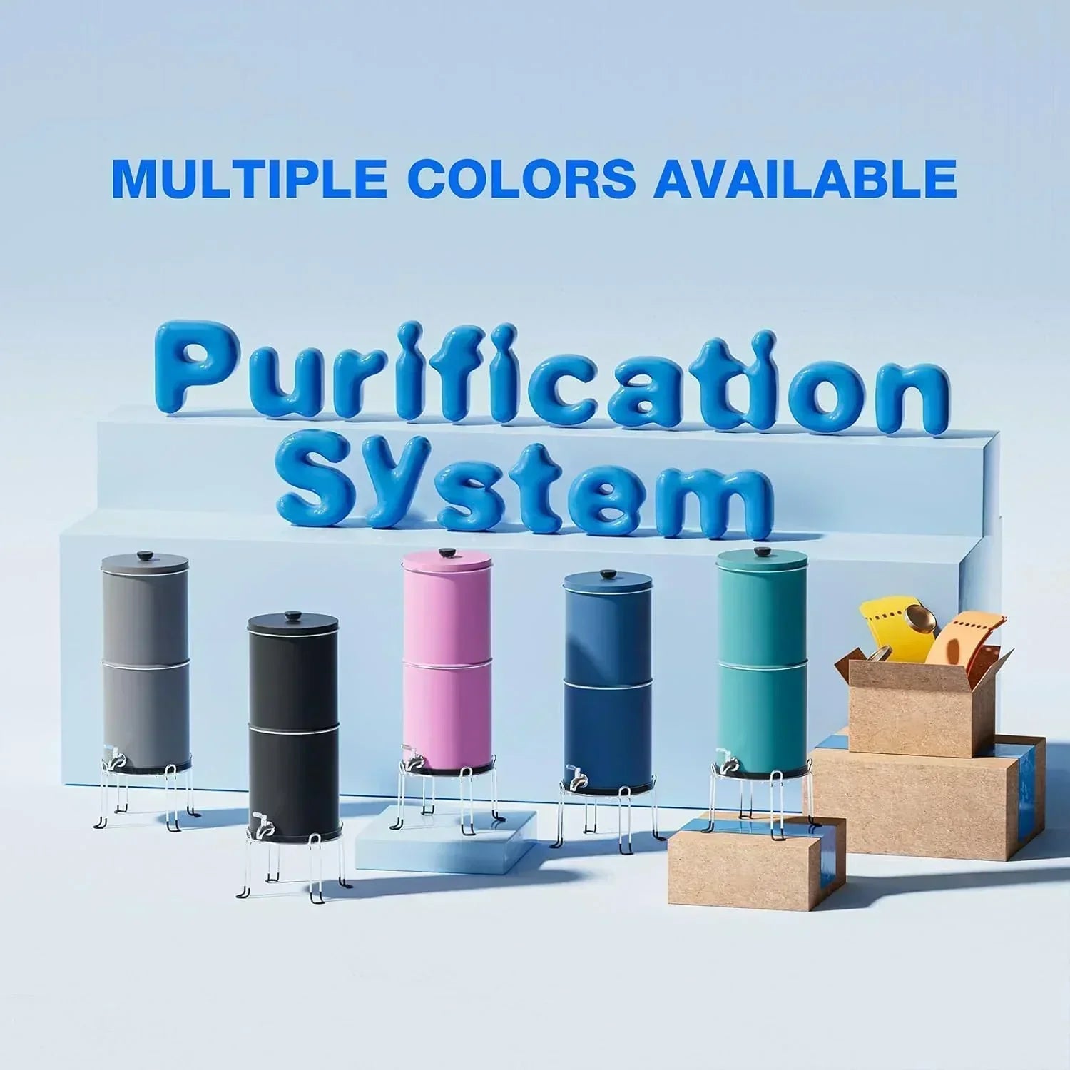 Purewell three-stage 0.01��m ultrafiltration gravity water filtration system 304