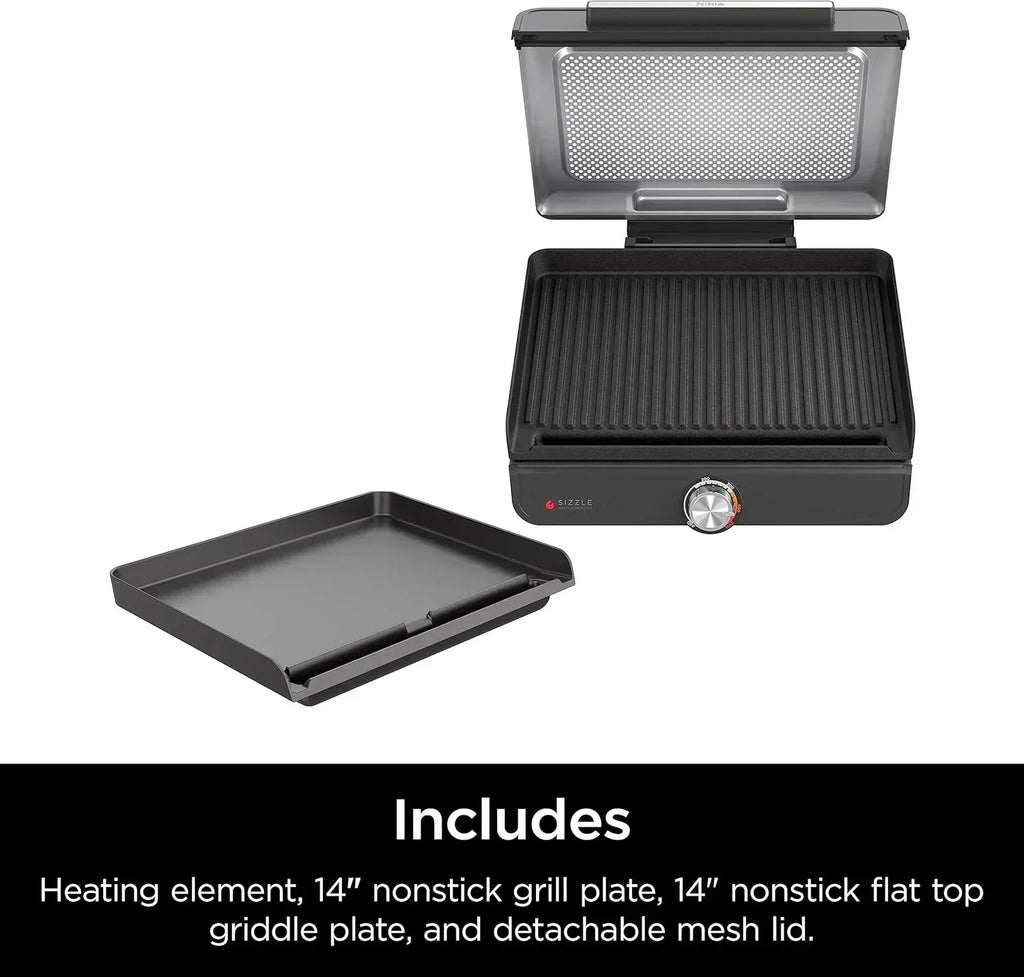 Griddle and Indoor Grill Electric Grill For Steak Burgers Salmon Veggies and More Pancake Griddle