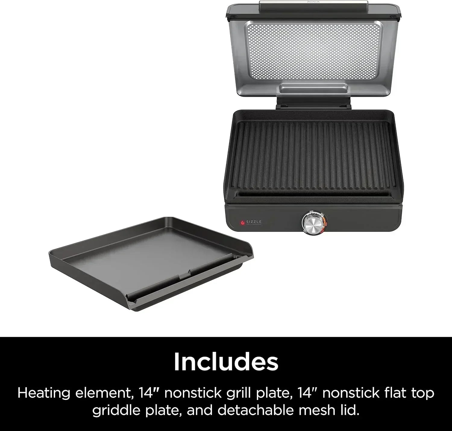 Griddle and Indoor Grill Electric Grill For Steak Burgers Salmon Veggies and More Pancake Griddle