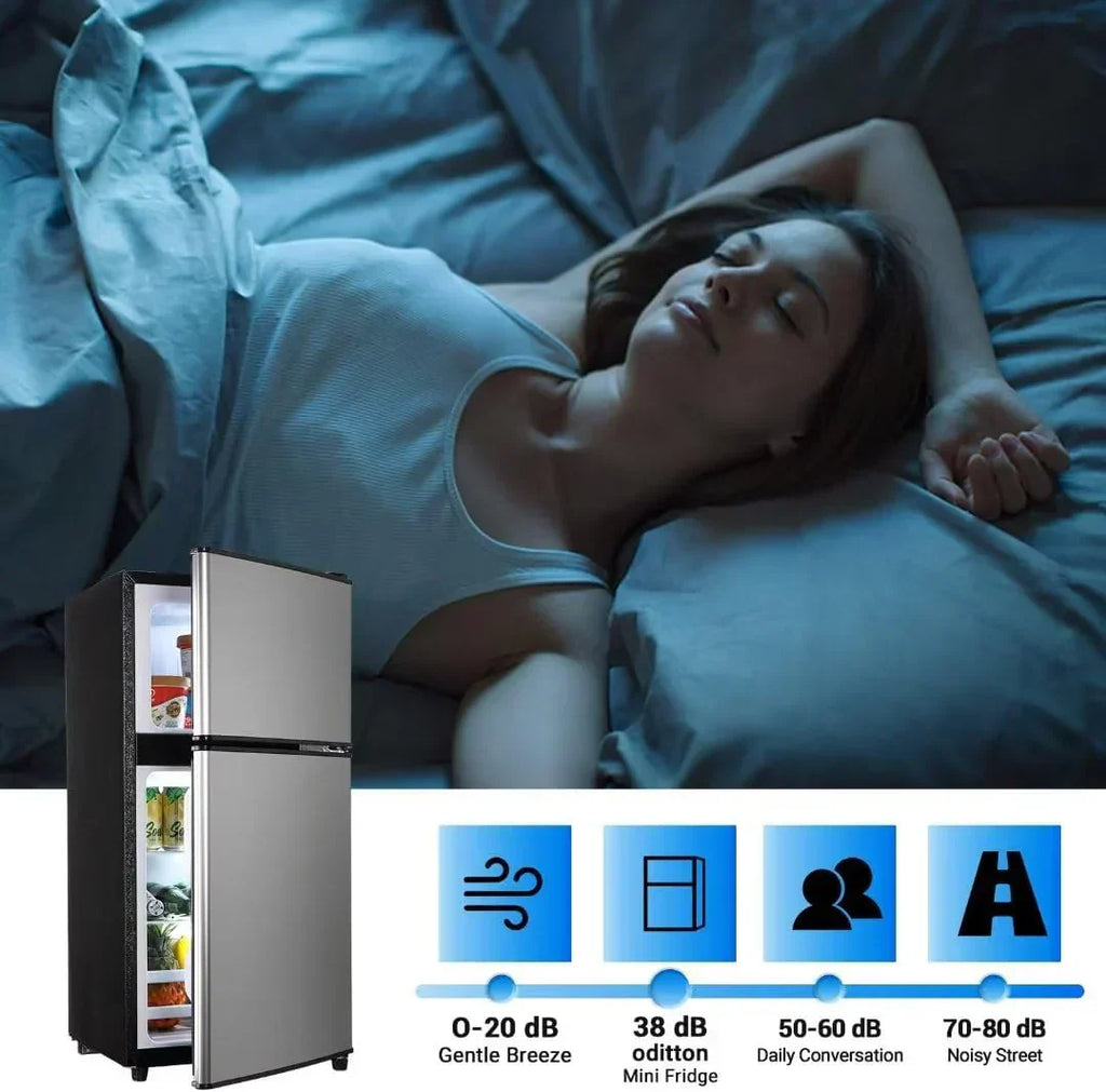 Apartment Size Refrigerator 3.5 Cu.Ft Small Refrigerator with Freezer Suitable for Home