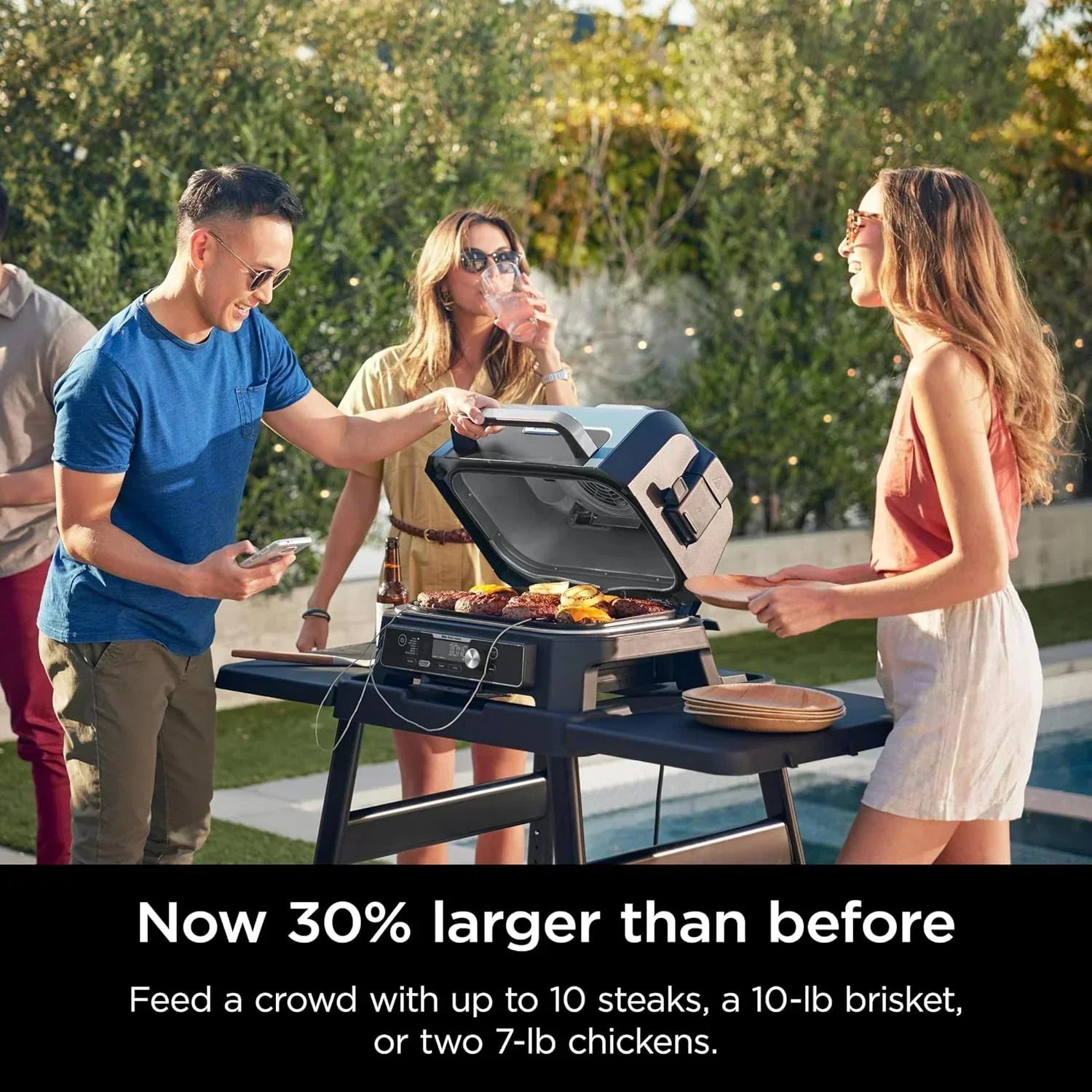 Ninja Woodfire Pro XL Outdoor Grill Smoker Thermometer 4-in-1 Master Grill BBQ Smoker Outdoor Air Fryer