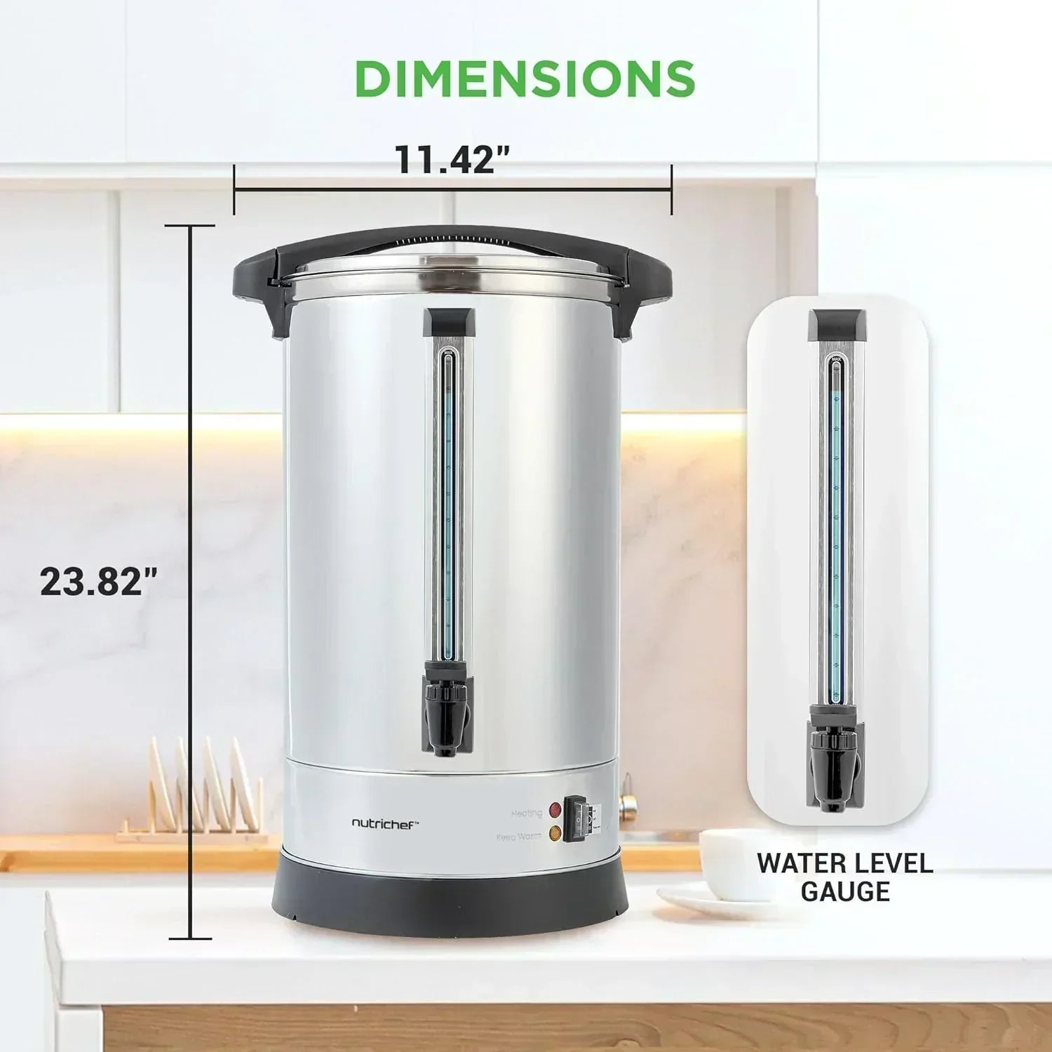 NutriChef Water Heater and Hot Water Dispenser 8L Electric Beverage Dispenser