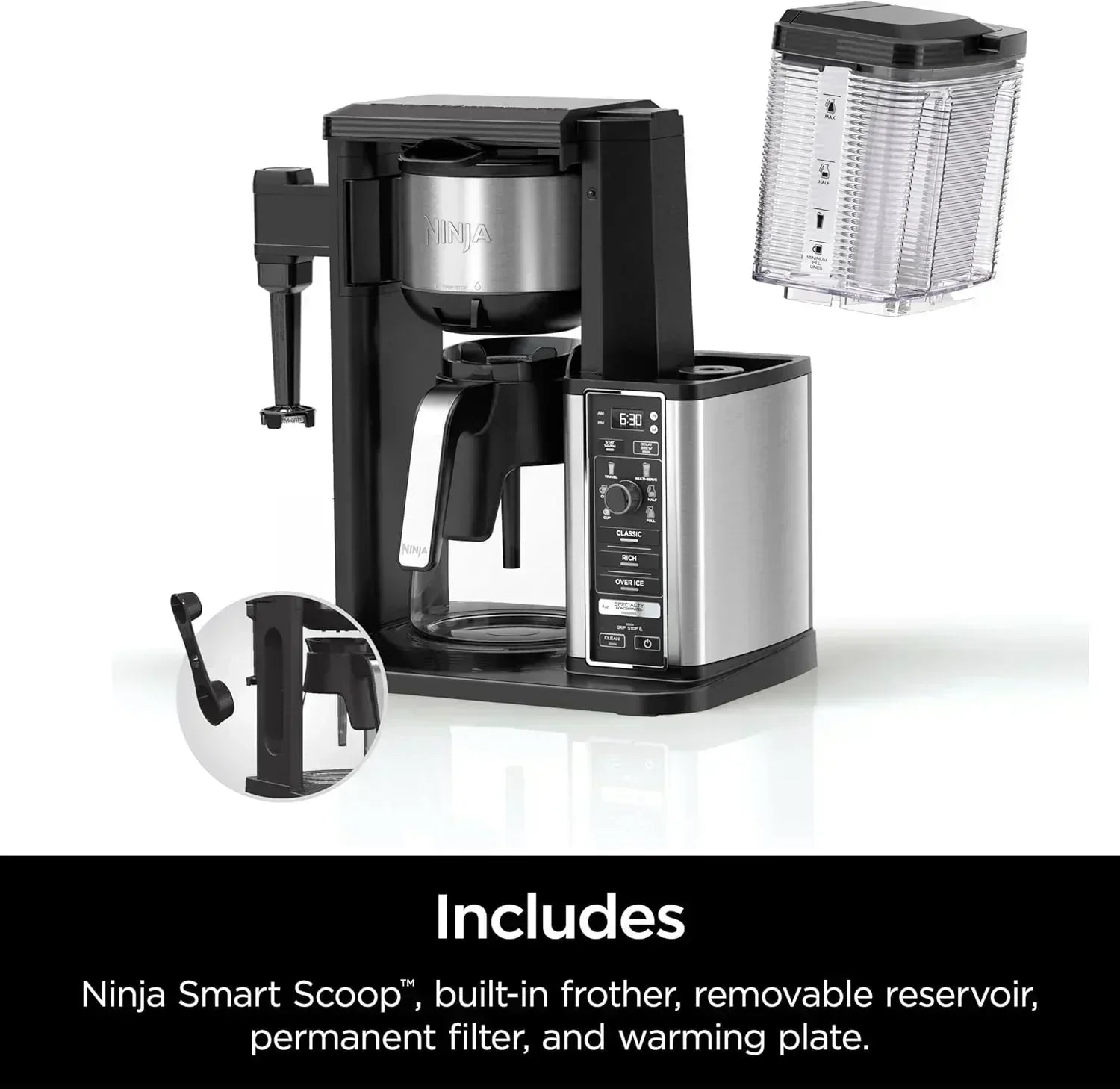 Extra Large Hot and Iced Coffee Maker with Fast Cold Brew 4 Brewing Methods 8 Sizes