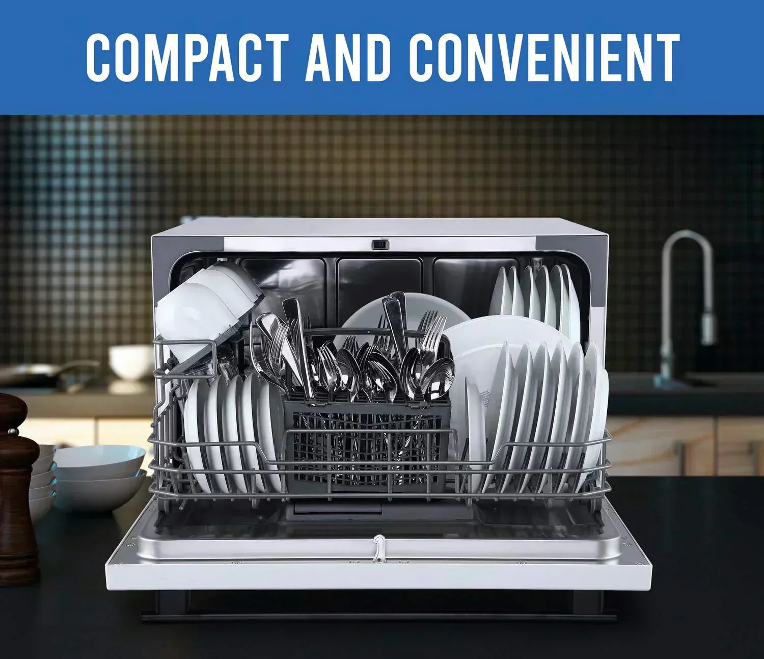 Farberware Compact 6-Station Dishwasher Portable Mini Countertop Dishwasher