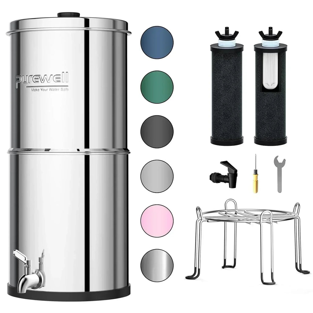 Purewell three-stage 0.01��m ultrafiltration gravity water filtration system 304