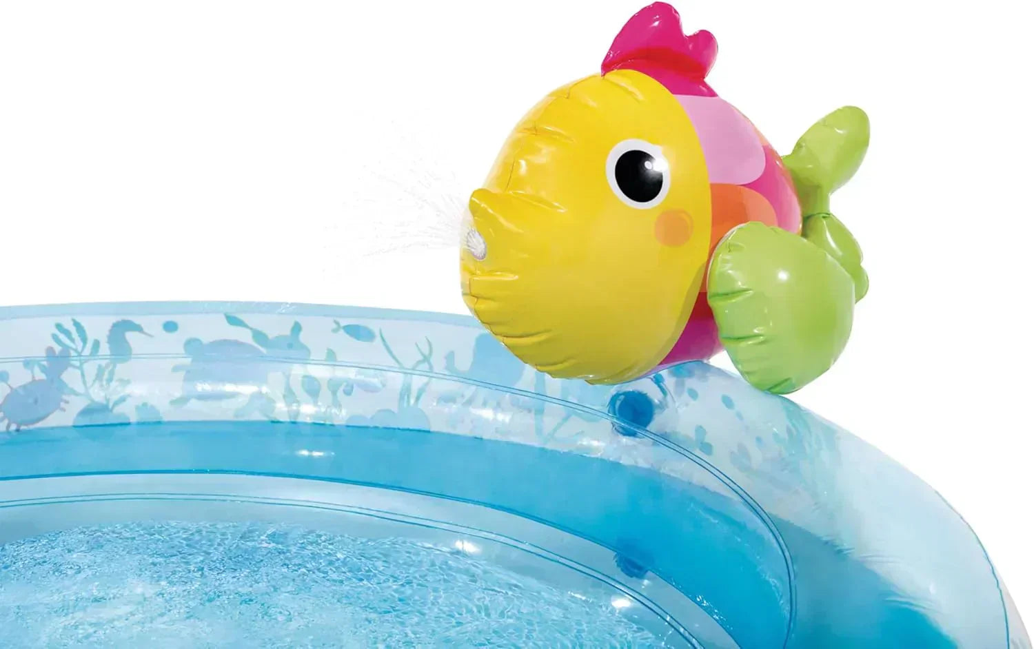 Intex 96 x 78 x 28 Inflatable Jungle Adventure Play Center Spray Kiddie Pool Water Slide