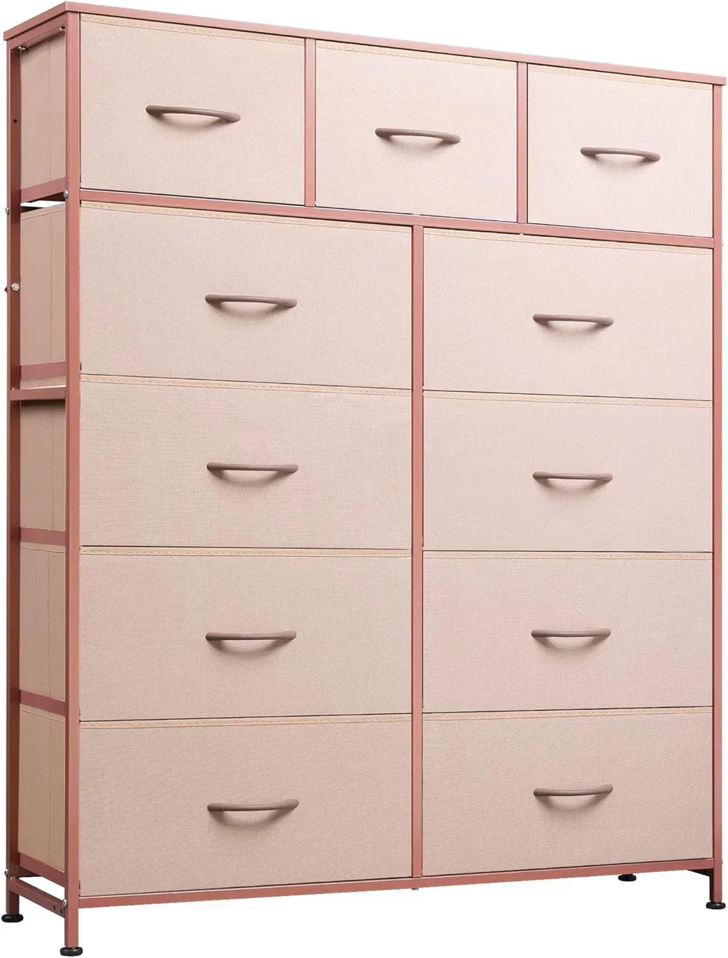 Storage Organizer Unit 11 Fabric Bins Storage Drawers Organizer Steel Frame Tall Storage Tower