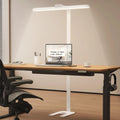 LED Desk Lamp for Home Office Double Head 24W Dimmable 5 Colors 5 Brightness Levels Gooseneck