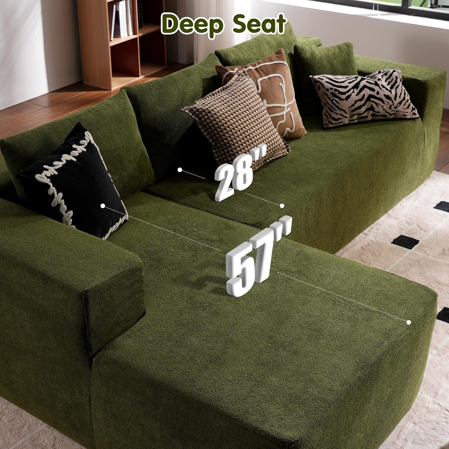 Ovios 104 Cloud Section Sofa L-shaped lounge chair, modern modular sofa