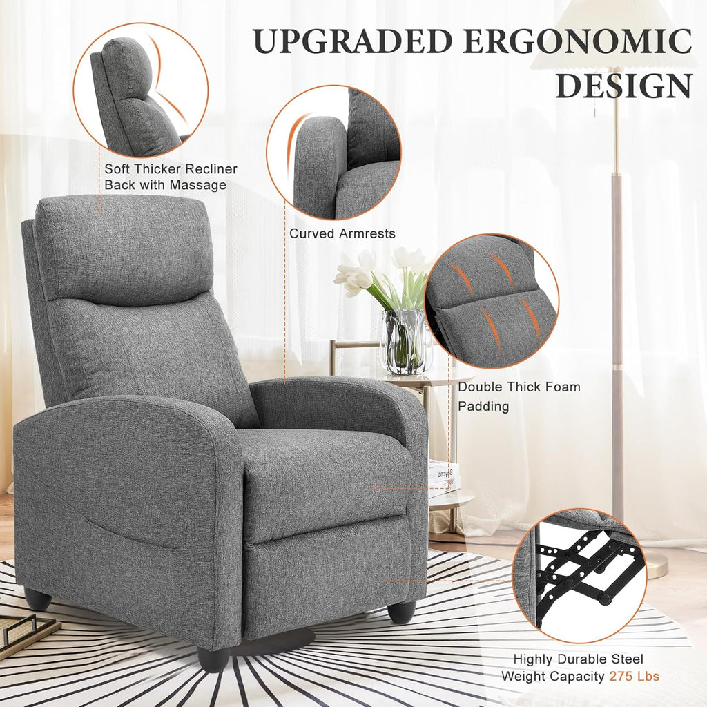Sweet and crisp rocking chair 360 degree rotating recliner with sliding function