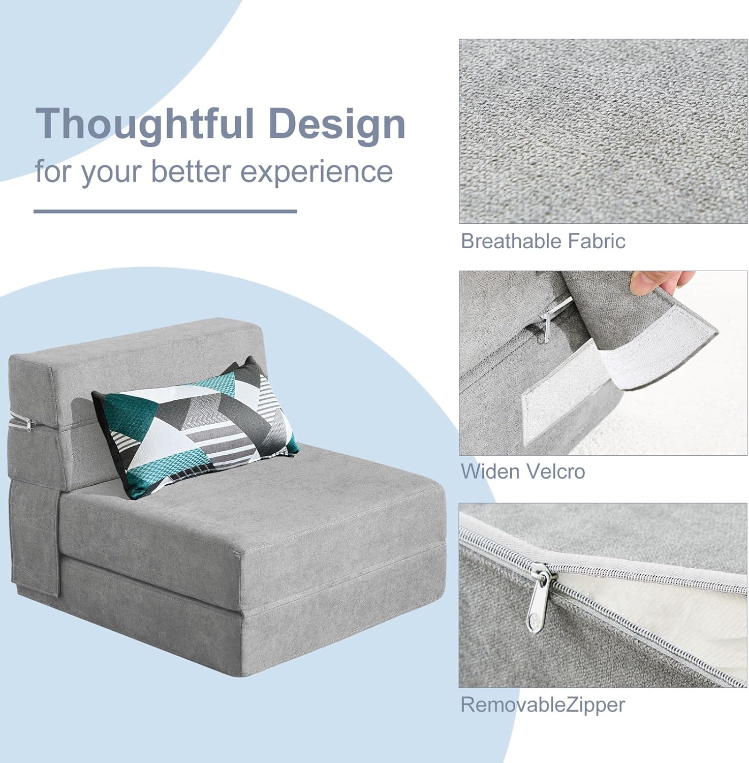 60 inch pull out sofa bed memory foam sofa with 2 pillows futon bed guest bed and pull out sofa