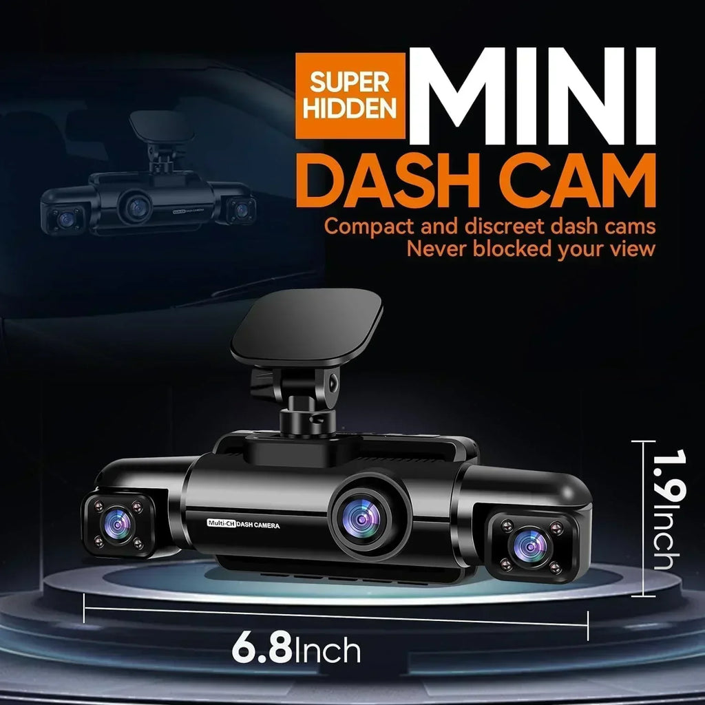 360�� Dash Cam 4-Channel FHD 4*1080P Wi-Fi GPS Voice Control Car Camera Front 2K+1080P