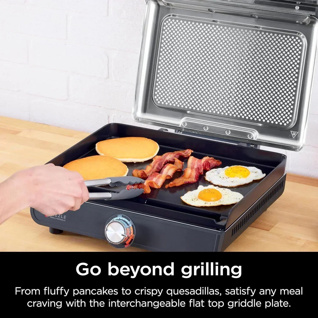 Griddle and Indoor Grill Electric Grill For Steak Burgers Salmon Veggies and More Pancake Griddle