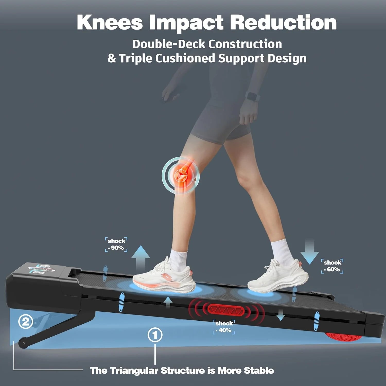 Walking Pad Treadmill with 12% 9-Level Auto Incline, 450 lbs Capacity RGB LED Screen, Bluetooth Speaker Under Desk Treadmill, Compact Treadmills for Home Hiking