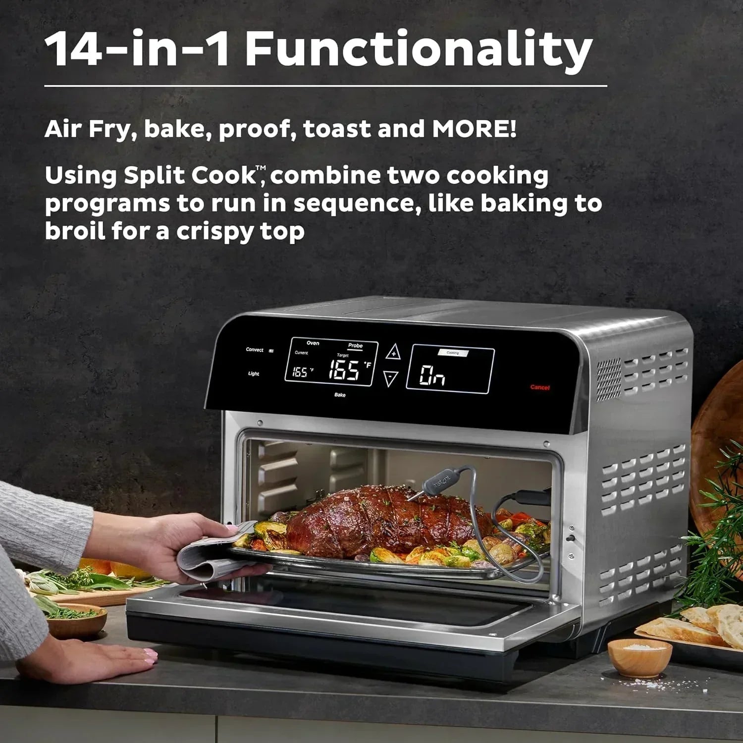 Instant Pot Omni Plus 19QT/18L Toaster Oven Air Fryer 10-in-1 Functions Fits 12 Pizza Crisp Broil