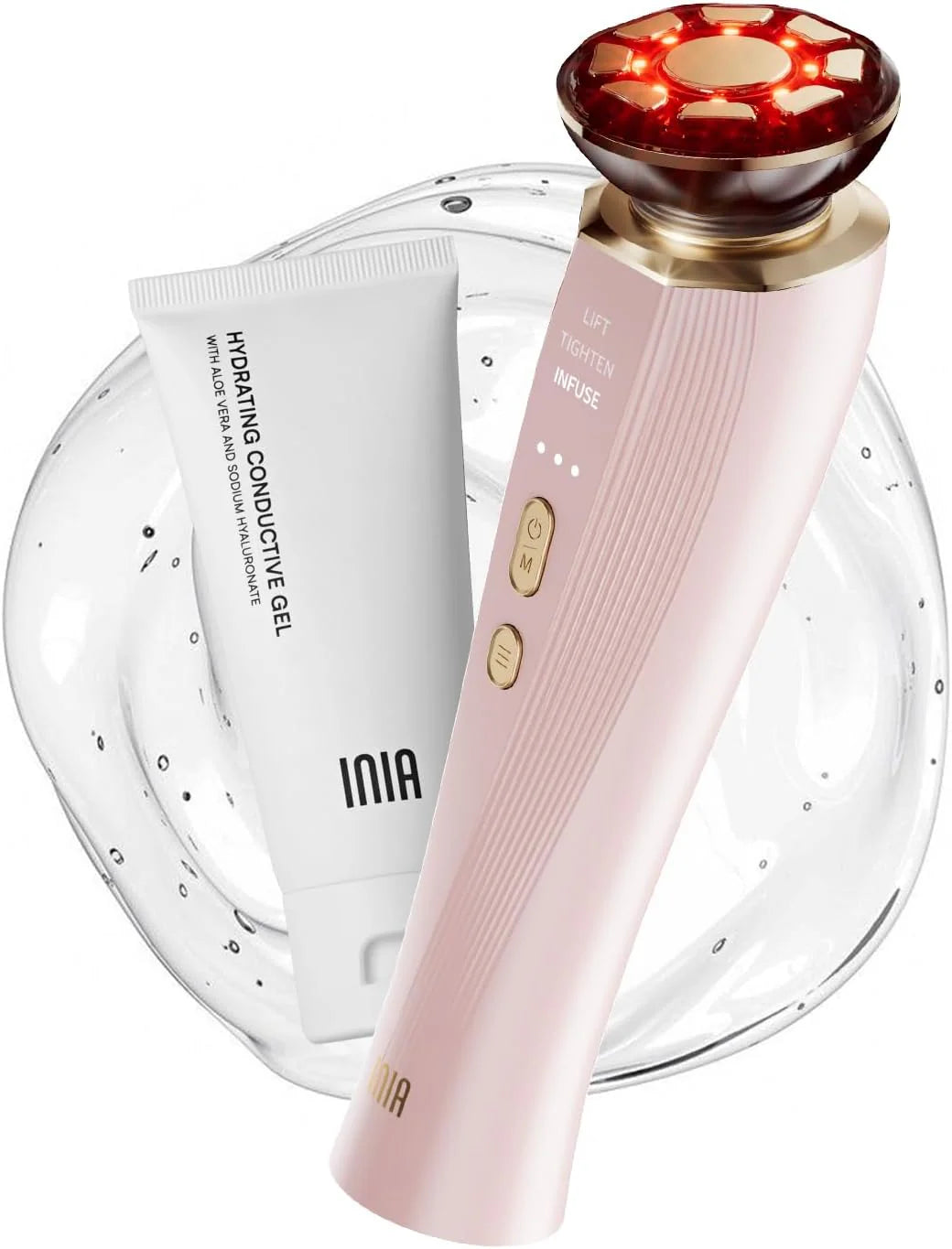 INIA 3-in-1 Red Light Therapy for Face and Neck Beauty Device