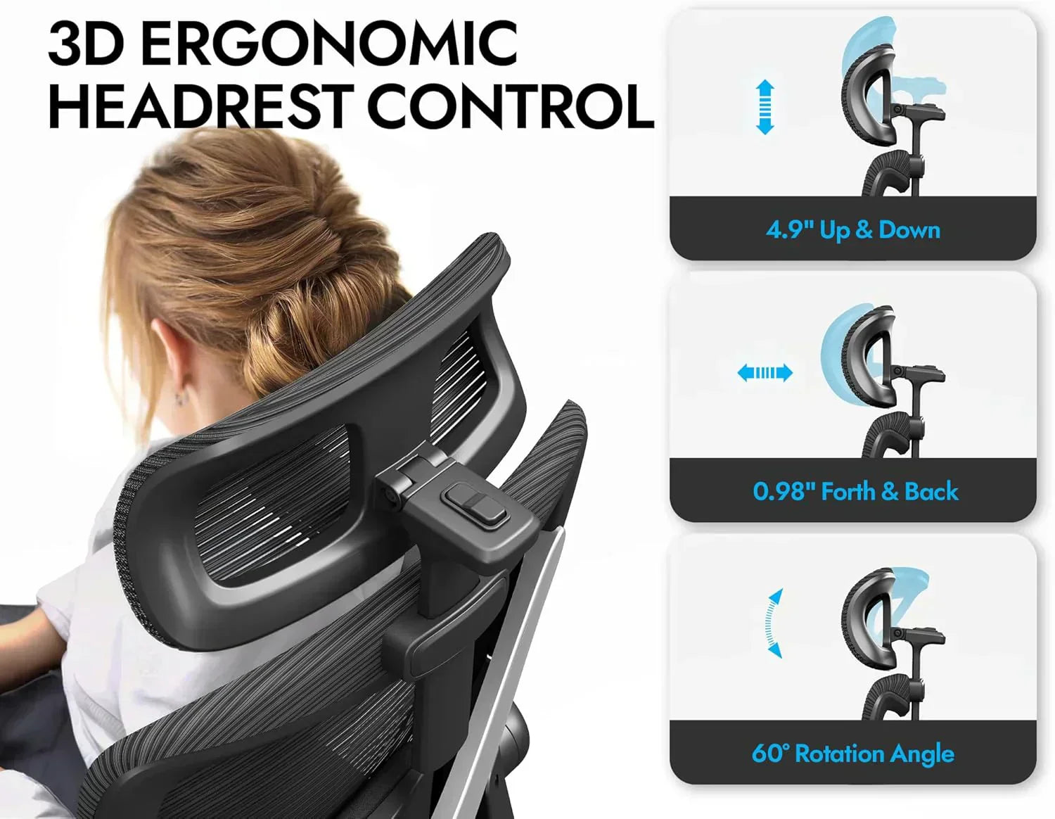 Office computer desk and chair gaming chair with lumbar support and headrest