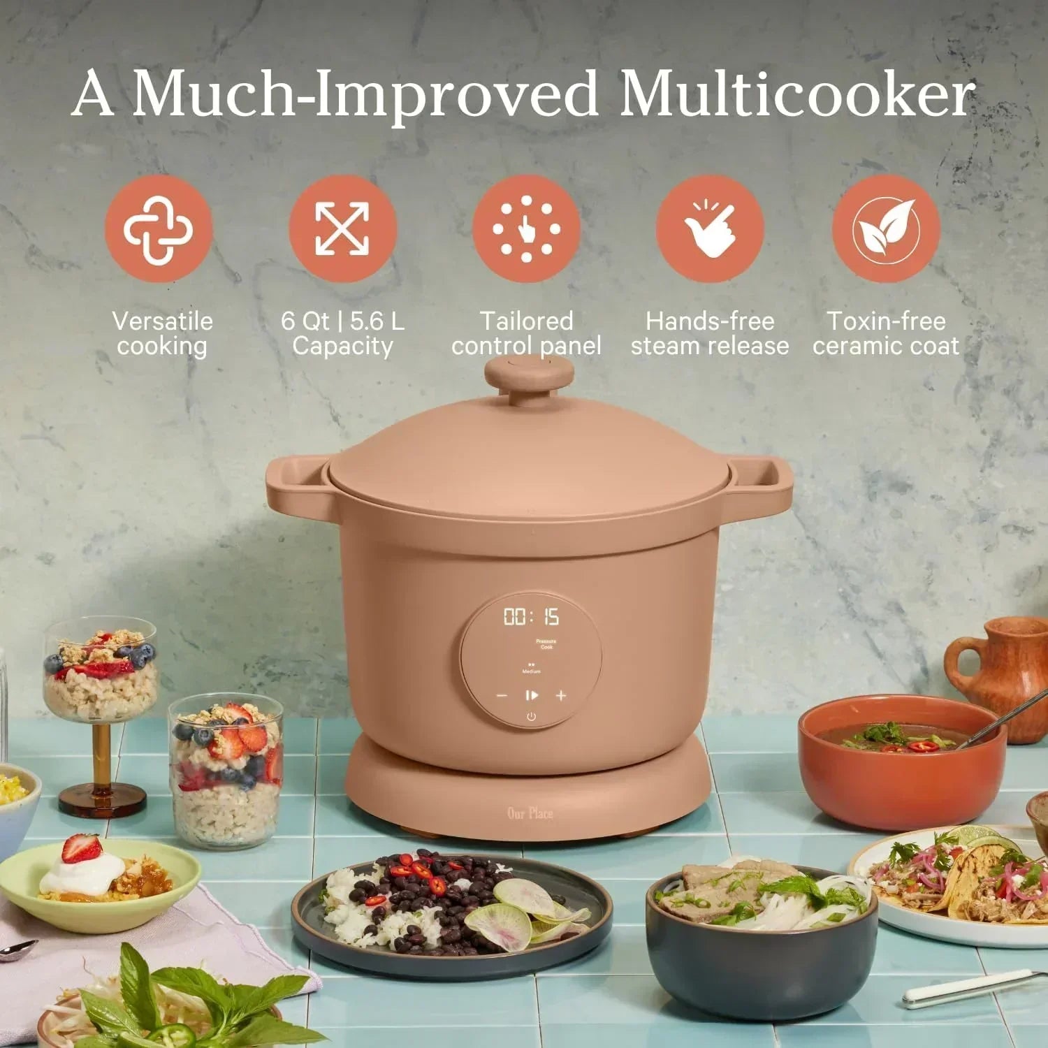 Our Place Dream Cooker 6-quart Multicooker 4 Versatile Modes Pressure Cook Slow Cook Sear