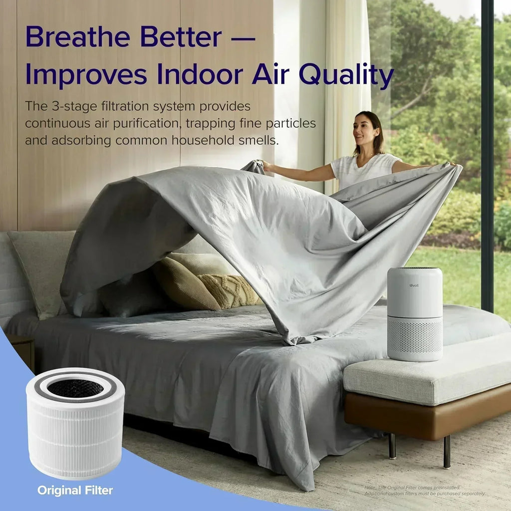 Air Purifier for Bedroom Allergies and Pet Hair 56W High Torque Motor