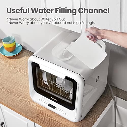 COMFEE' Portable Mini Dishwasher Countertop with 5L Built-in Water Tank for Apartments& RVs