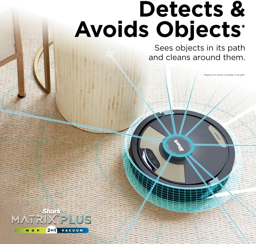 Robot Vacuum & Mop Combo Powerful Suction Matrix Plus 60-Day Debris Capacity