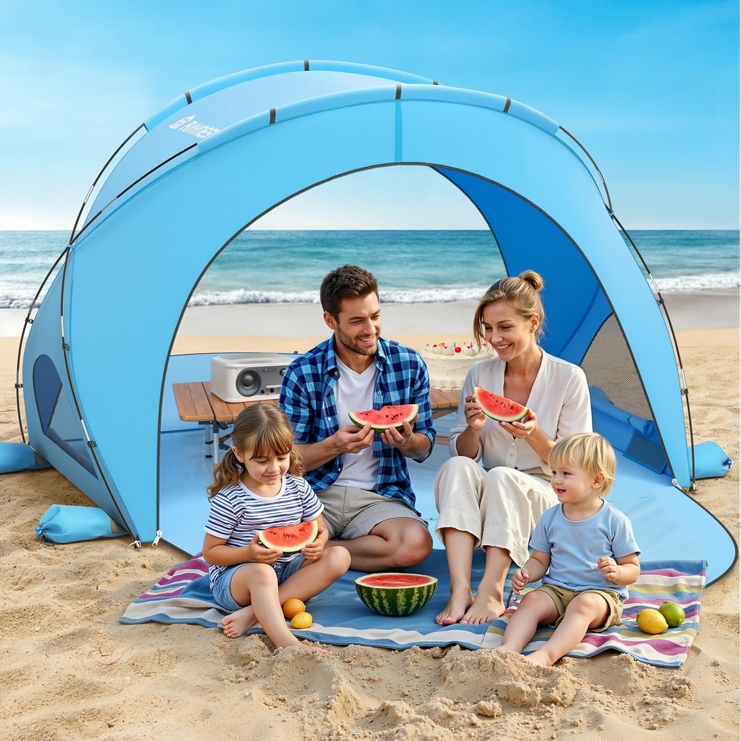Beach Tent Sun Shelter Beach Shade Tent with UPF50+ UV Protection Beach Sun Shelter Beach Shade