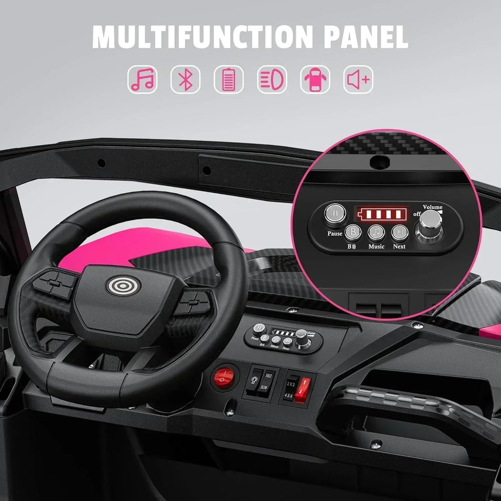 Pink all-terrain car travel electric toy truck