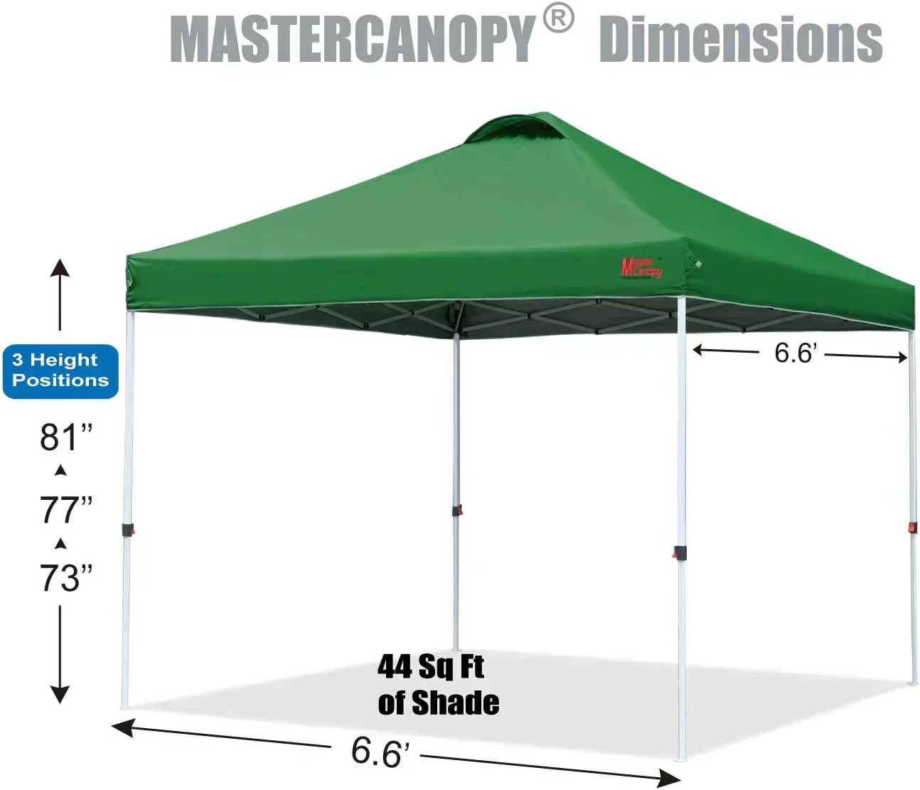 Durable Pop-up Canopy Tent with Roller Bag (10x10 Black)