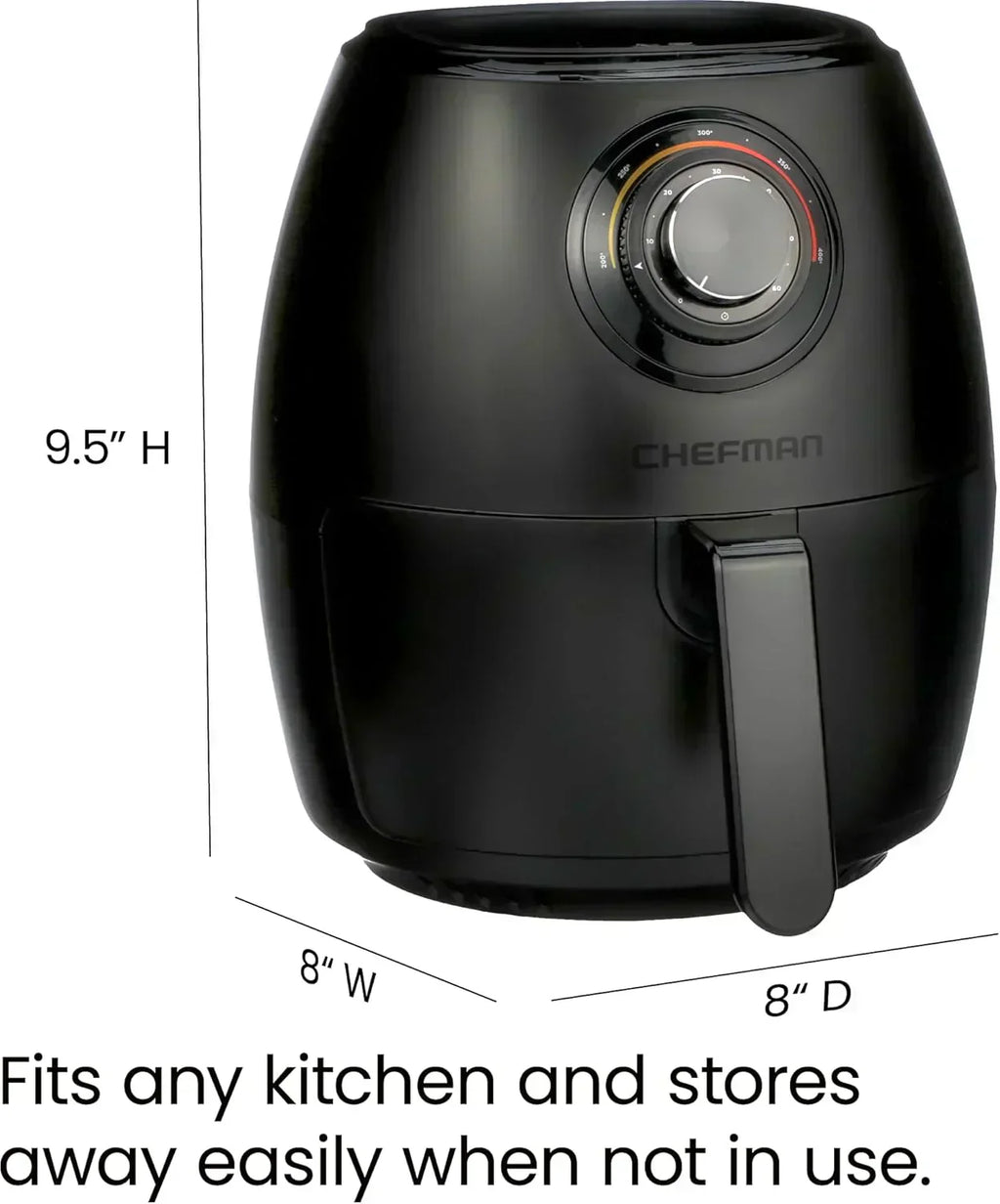 Chefman Compact 6.3-Quart Digital Air Fryer with Rotisserie Dehydrator and Convection Oven