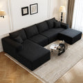 107.5 Cloud Modular Sectional Sofa Couch with L-Shape Chaise,Modern Minimalist Upholstered Couches