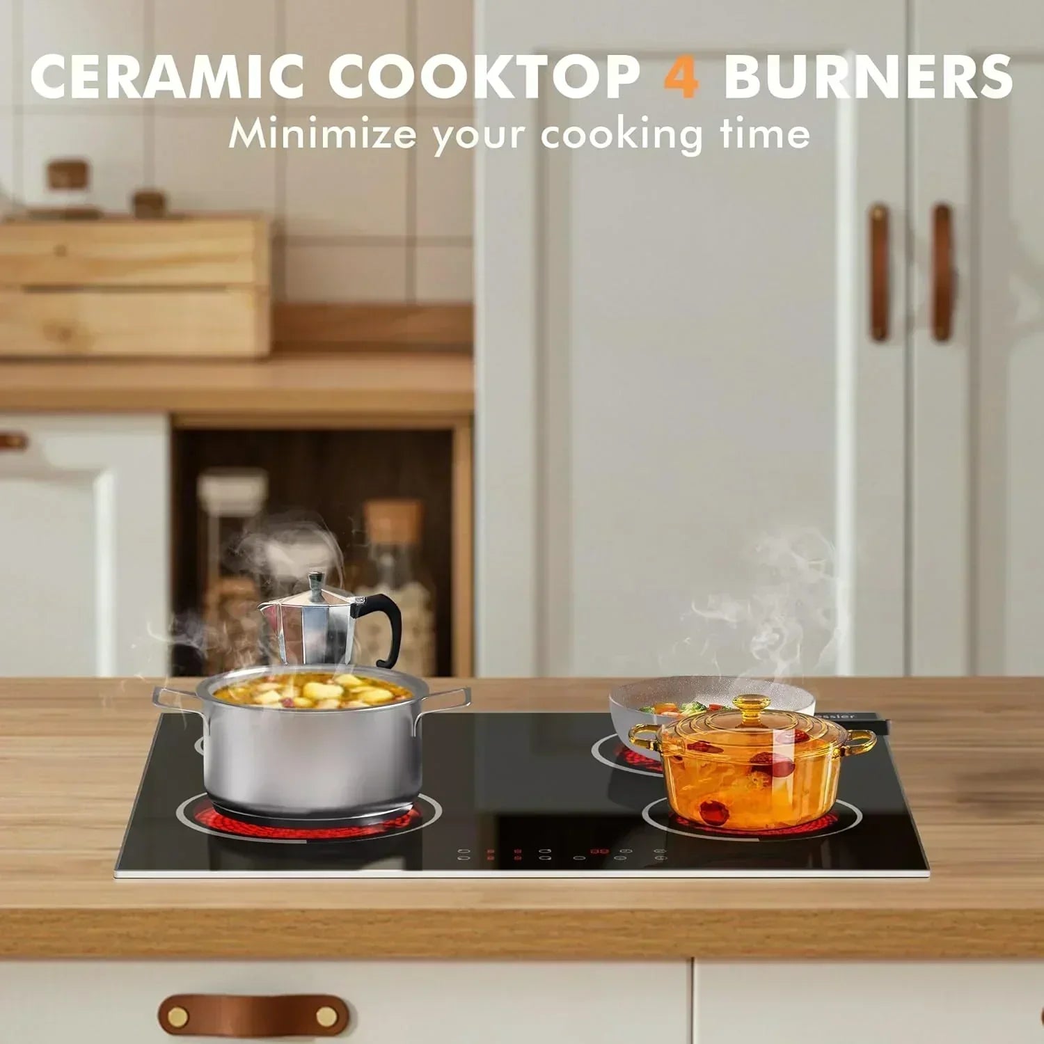 Electric Cooktop 30 Inch - 5 Burners Built-in Ceramic Cooktop 30 Electric Stove Top
