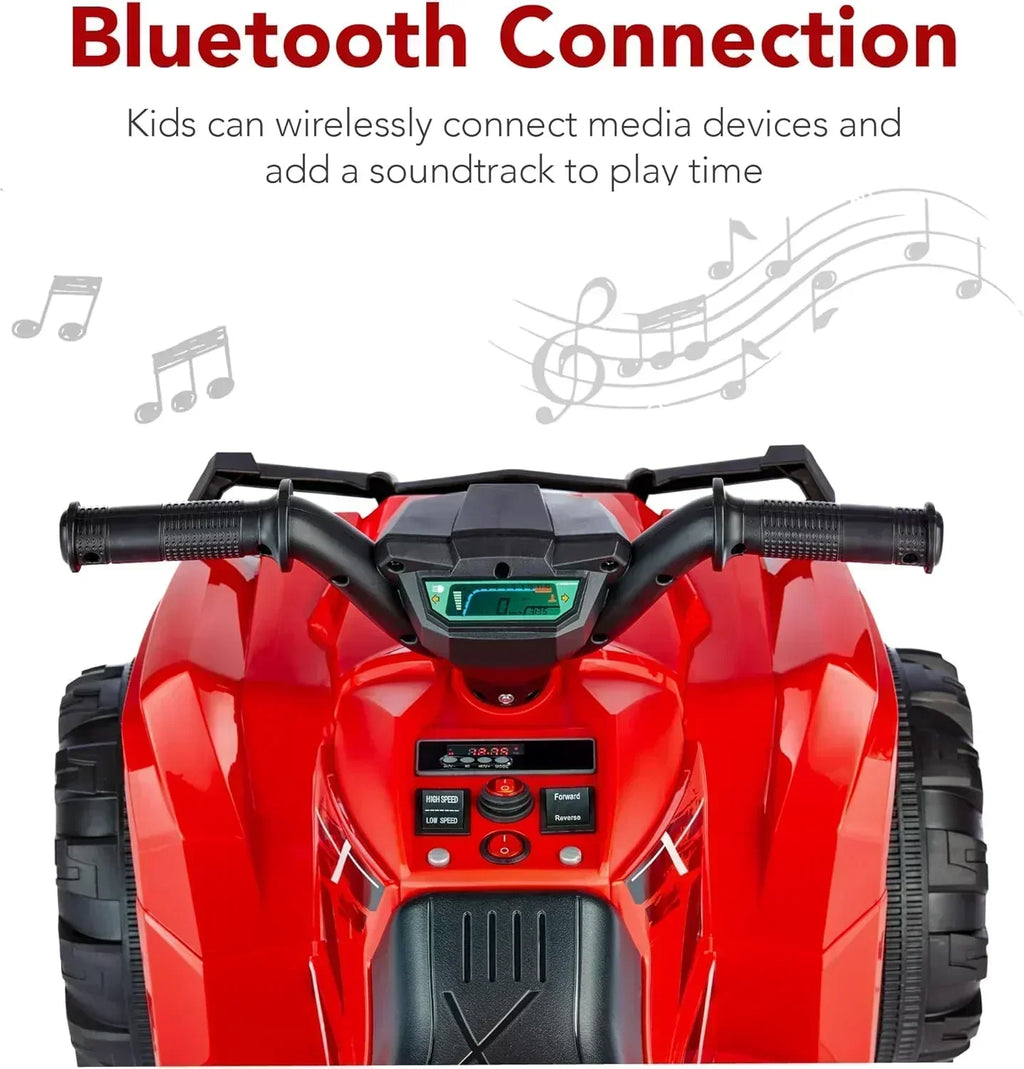 Best Choice Products 12V Kids Ride-On Electric ATV 4-Wheeler Quad Car Toy Bluetooth Audio