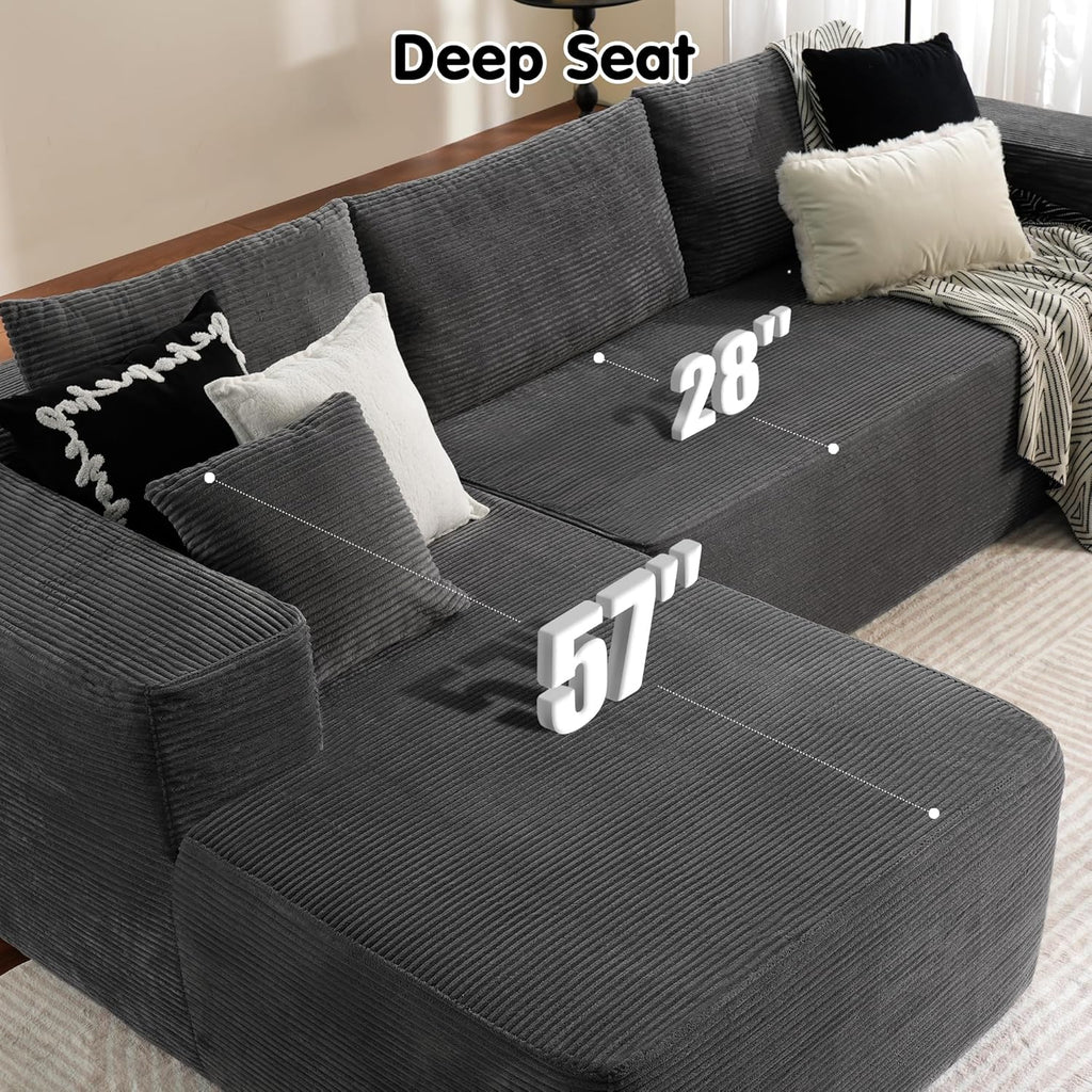 Ovios 104 Cloud Section Sofa L-shaped lounge chair, modern modular sofa