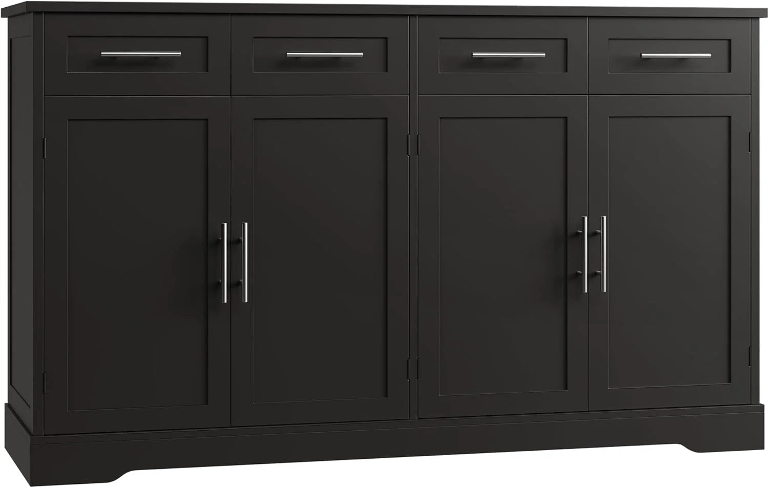 HOSTACK 60 Large Buffet Sideboard with Storage 36 Tall Kitchen Buffet Storage Cabinet 4 Drawer