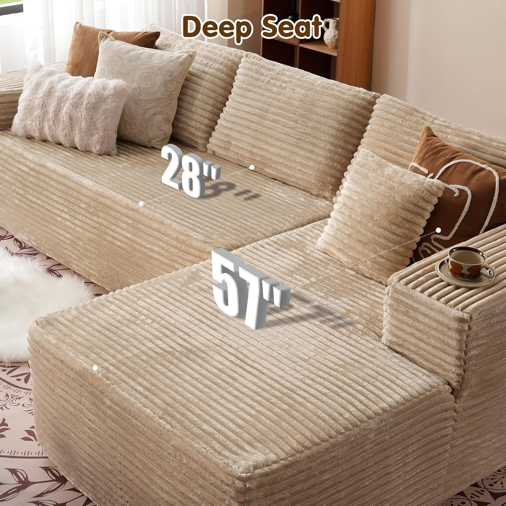 Ovios 104 Cloud Section Sofa L-shaped lounge chair, modern modular sofa