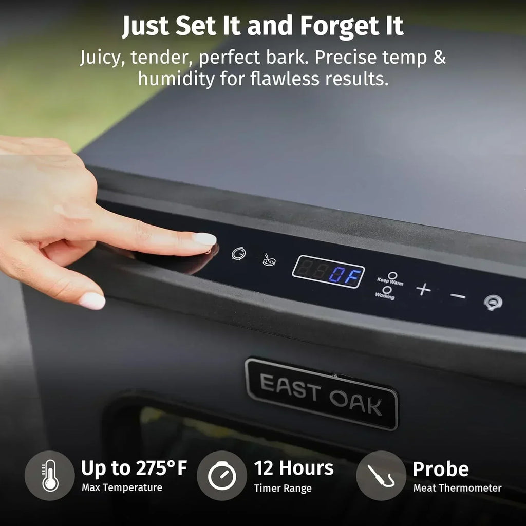 EAST OAK 30 Outdoor Electric Smoker Built-in meat probe smokes up to 6 times longer