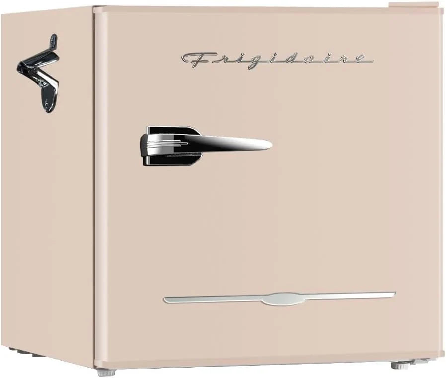 Frigidaire EFR176 Retro Compact Fridge with Chiller Mini Refrigerator Built-in Bottle Opener