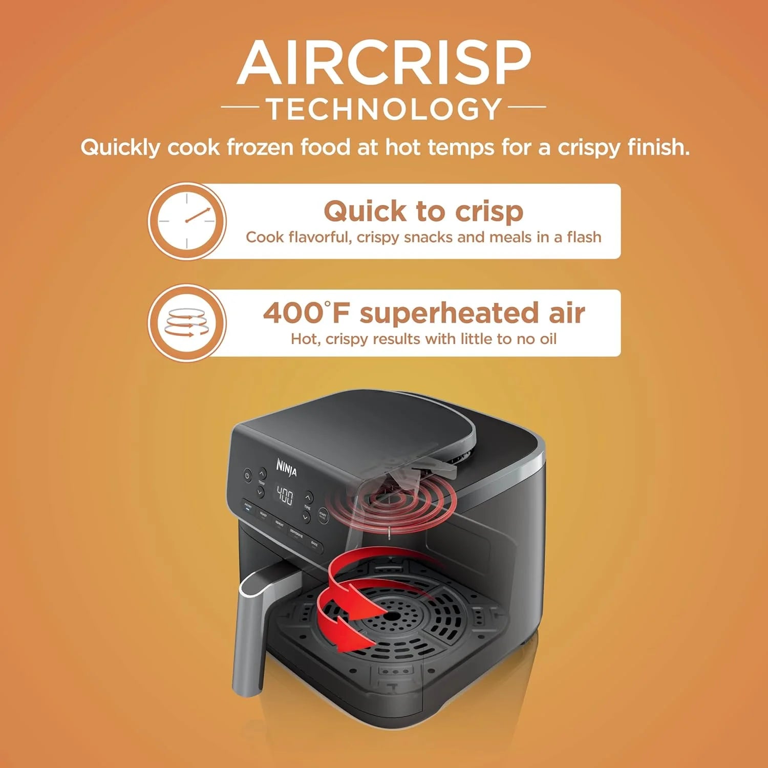 Ninja Air Fryer Pro XL 6-in-1, 6.5-Quart Capacity, Maximum Crispness, Air Fryer Bake