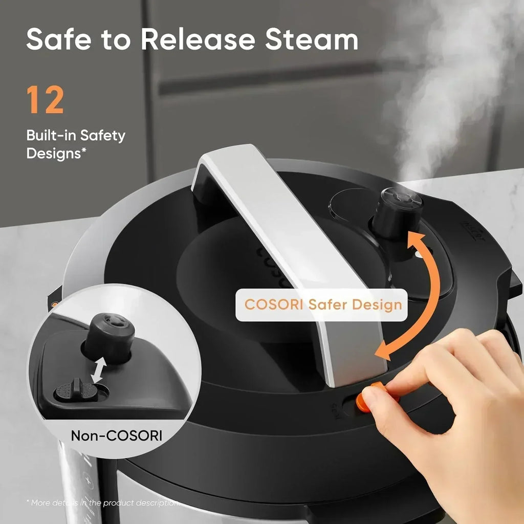 COSORI Pressure Cooker 6 qt 9-in-1 Instant Multi Kitchen Appliances Safer Venting Design