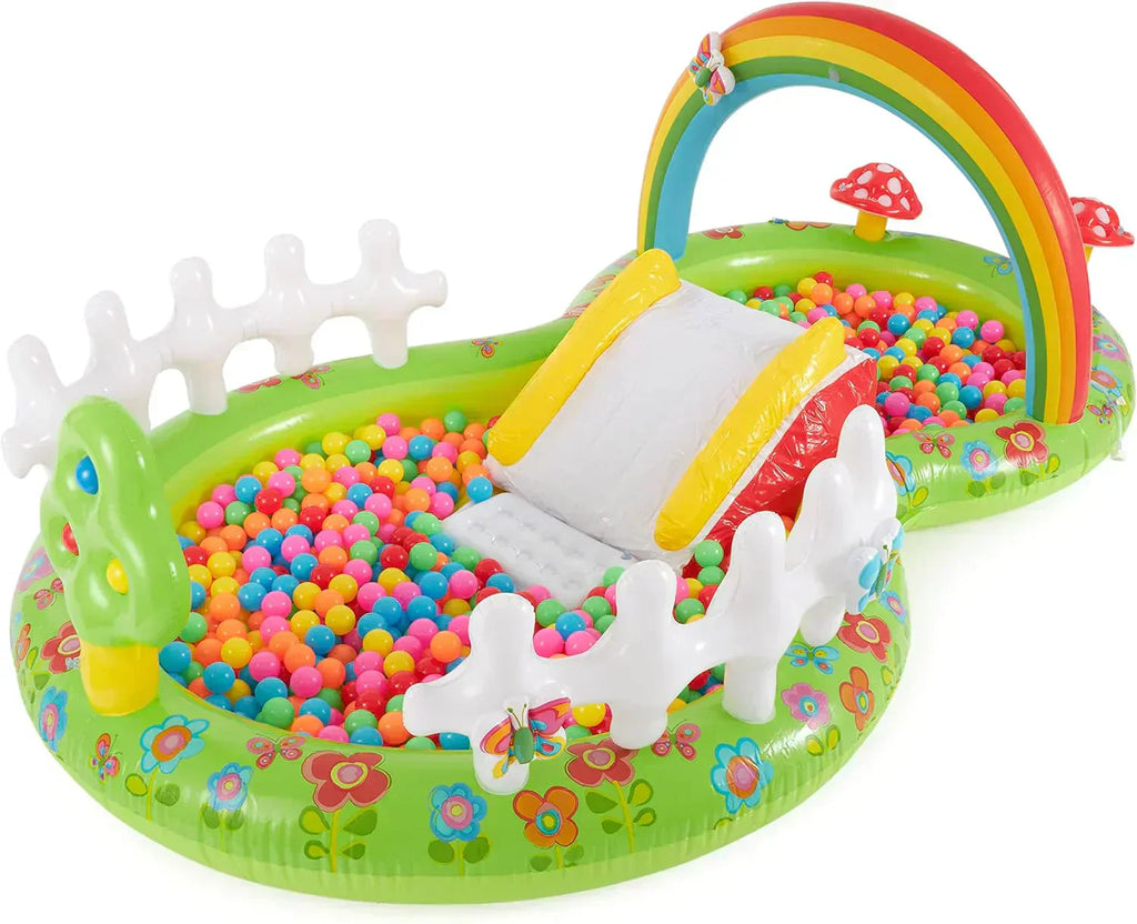 Intex 96 x 78 x 28 Inflatable Jungle Adventure Play Center Spray Kiddie Pool Water Slide