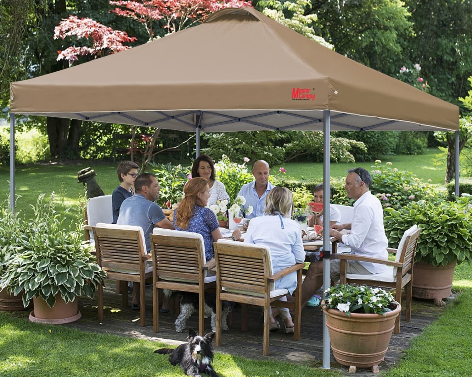 Durable Pop-up Canopy Tent with Roller Bag (10x10 Black)