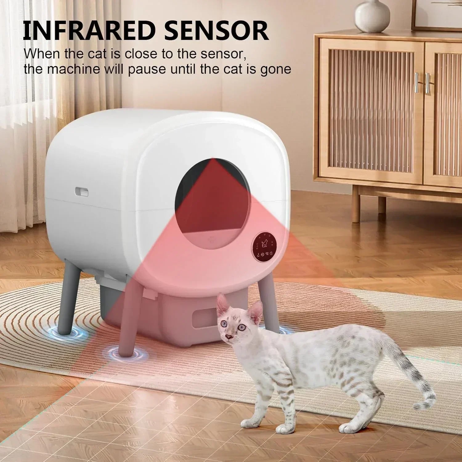 Self Cleaning Litter Box Large Capacity Automatic Cat Litter Box Self Cleaning for Cats