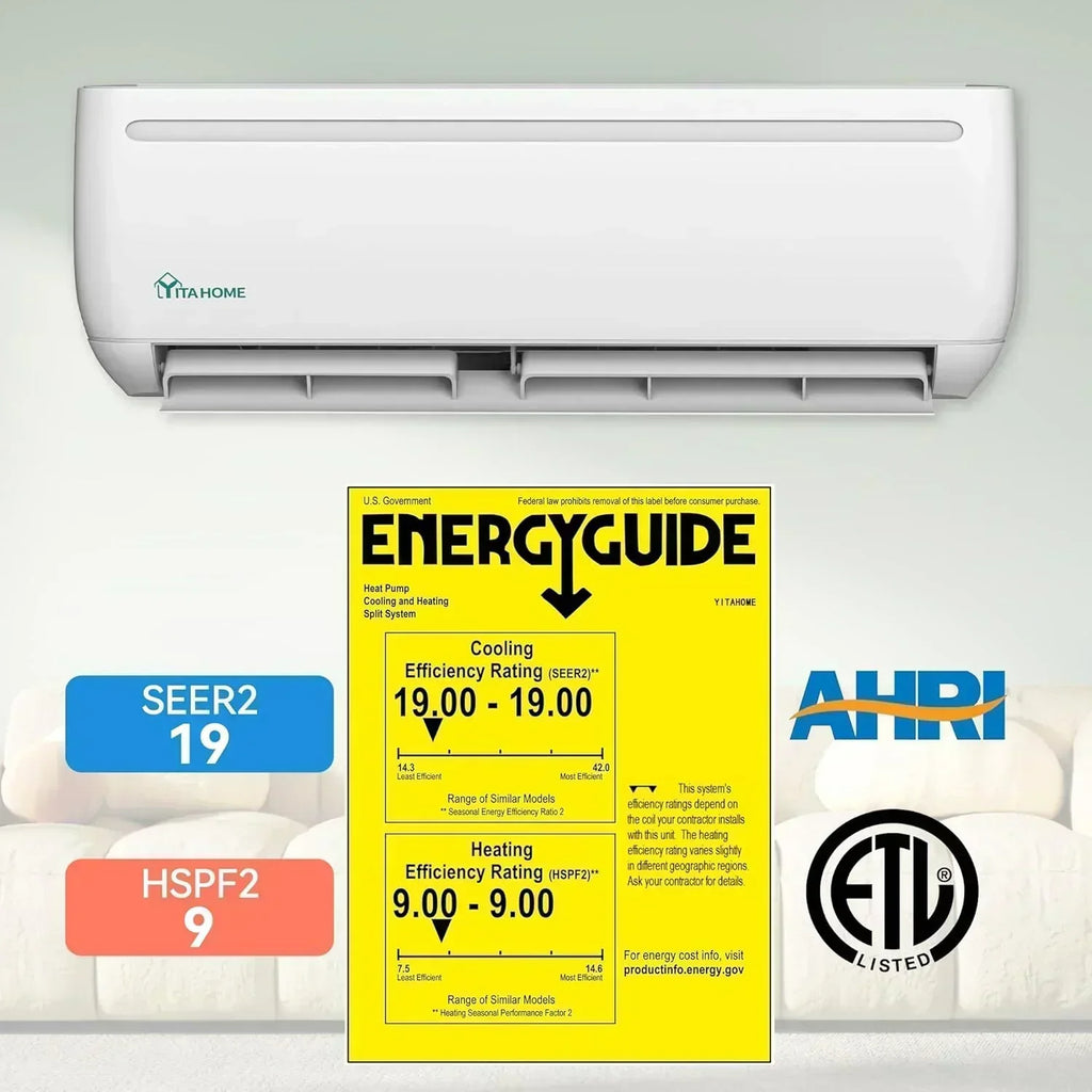 12000 BTU Mini Split Air Conditioner Heat Pump System Wifi Enabled 20 SEER2 115V Inverter Ductless