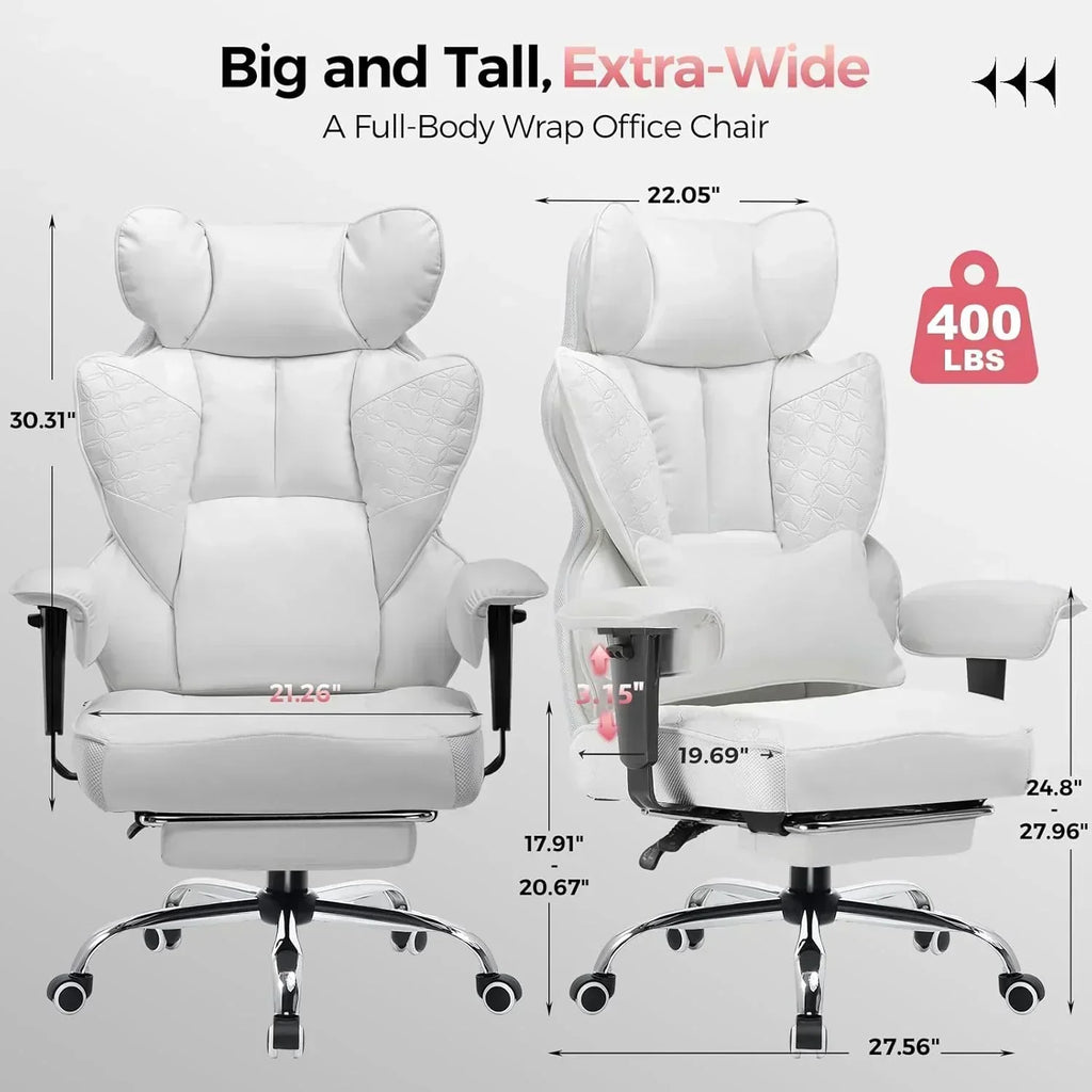 Large Tall Gaming Chair 400 lb Heavy Duty Office Chair