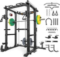 Sportsroyals Squat Rack, LAT Power Cage, Power Rack Multi-Function with Pulley System