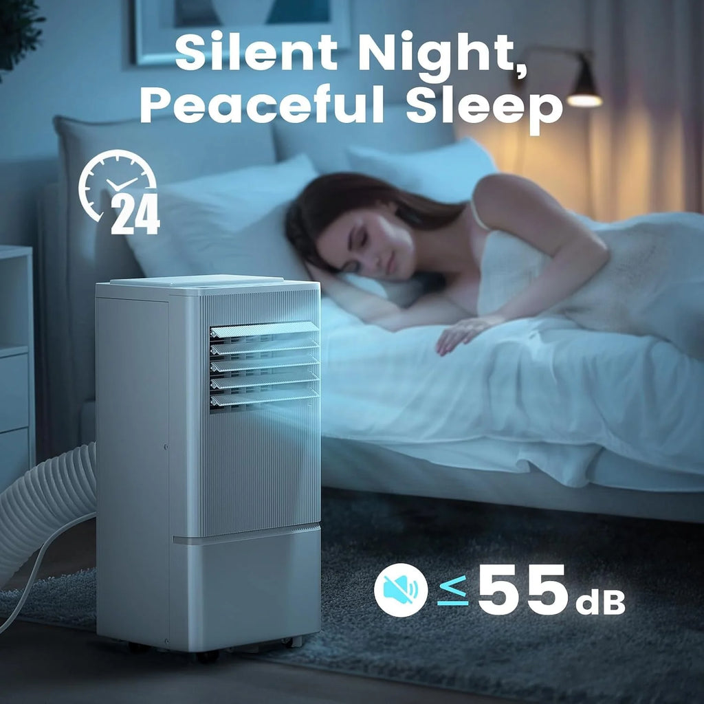 Air Choice Portable Air Conditioner, 10000 BTU Air Conditioner Portable for Room Up to 450 Sq.Ft, Remote Control, 24H Timer, Dehumidifier & Fan Modes, 3-in-1 AC Unit with Window Kit for Home Office