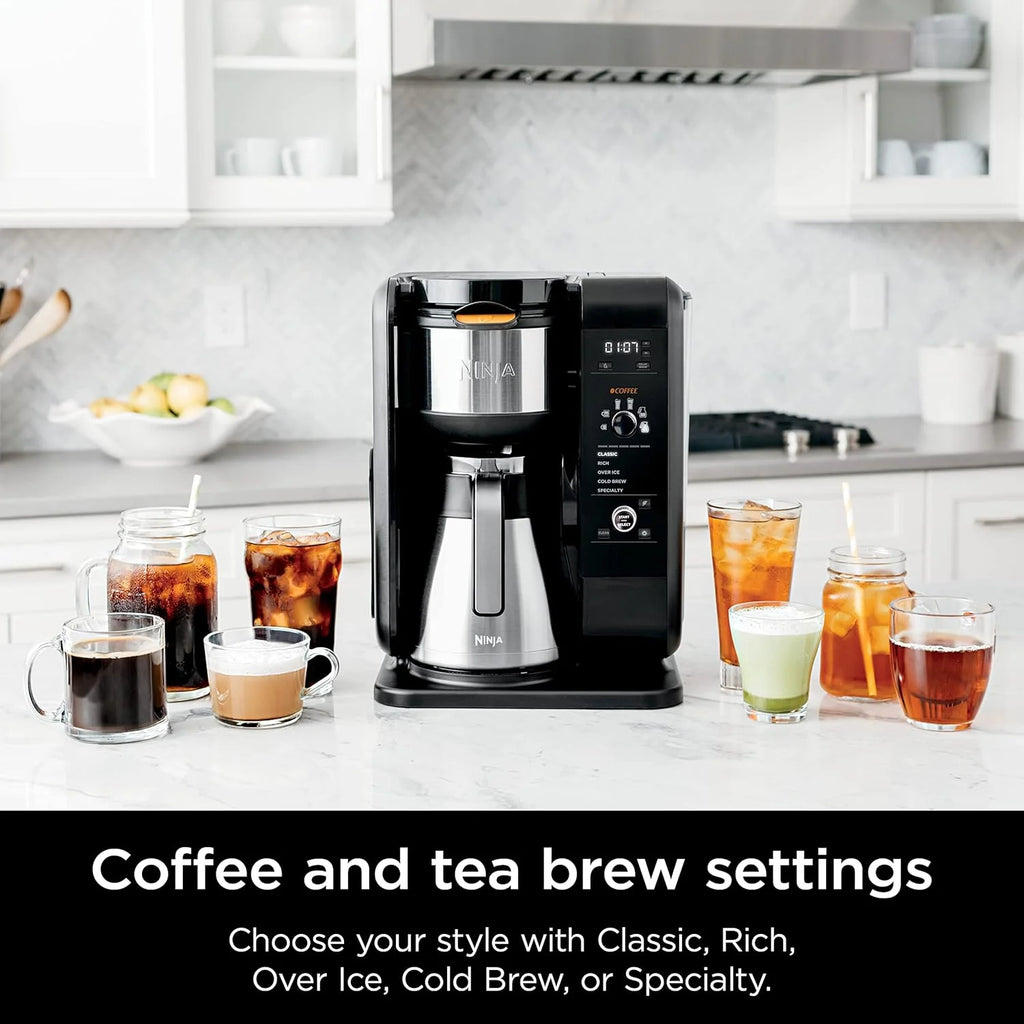 Ninja Hot and Cold Brewing System, Tea and Coffee Maker with Auto-iQ, 50 oz Thermos, and Frother