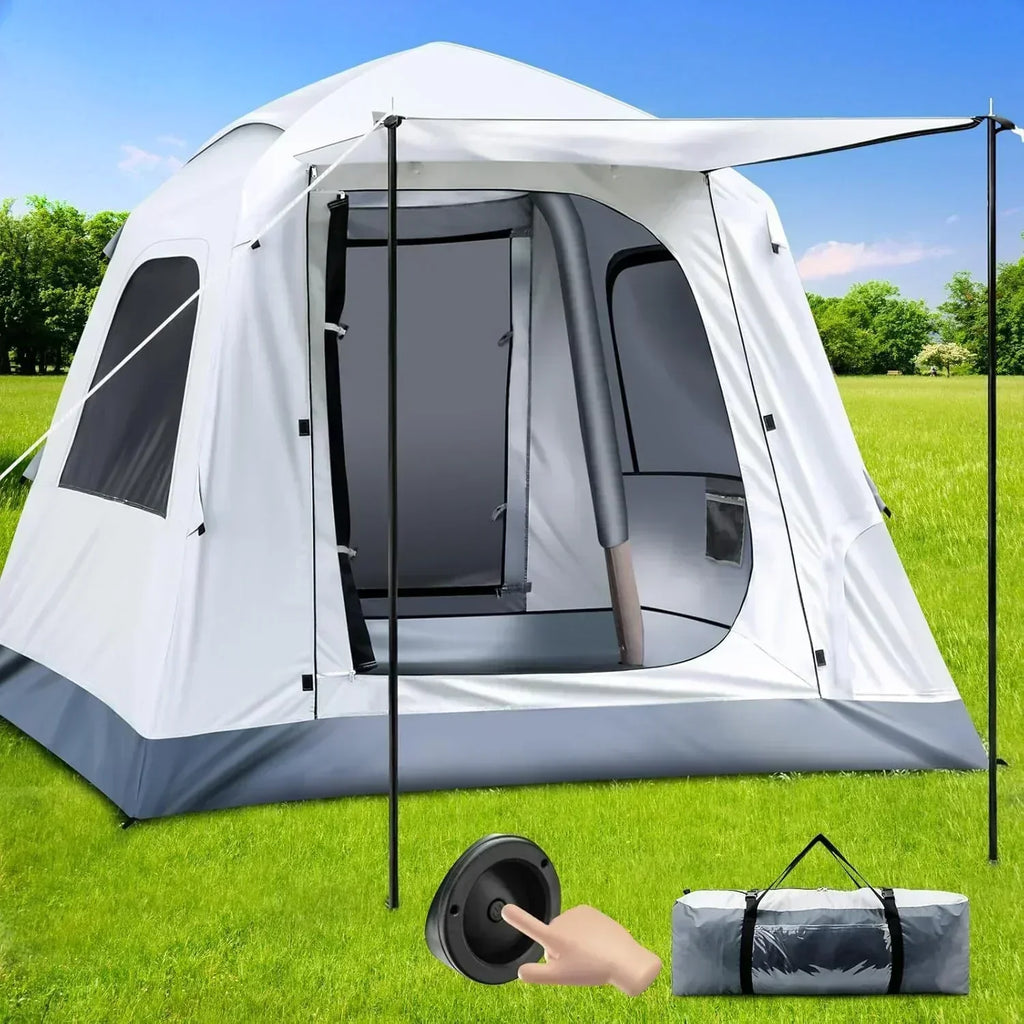 Automatic inflatable camping tent 3-4 people luxury camping adult waterproof inflatable house tent