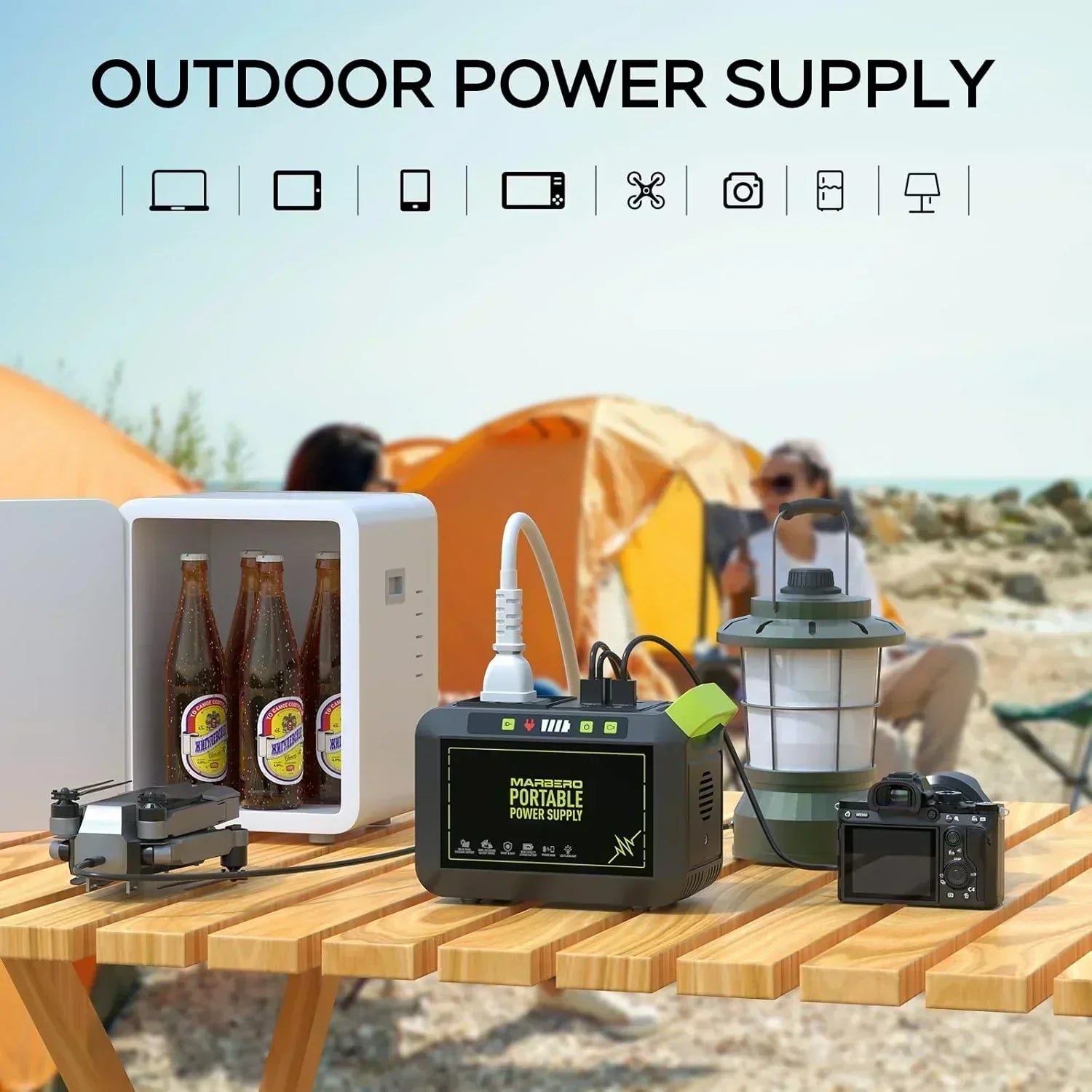Portable Power Station 88Wh Camping Lithium Battery Solar Generator Fast Charging Power Bank